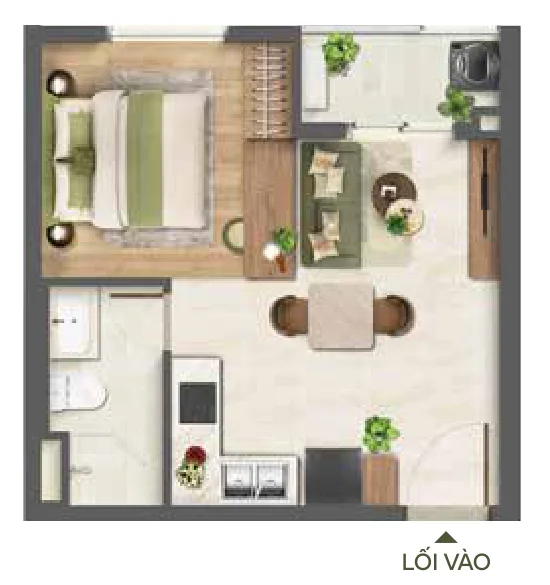 Mặt bằng mẫu căn Studio