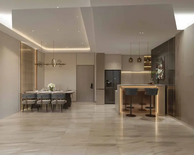 Bếp và bàn ăn, phối cảnh
